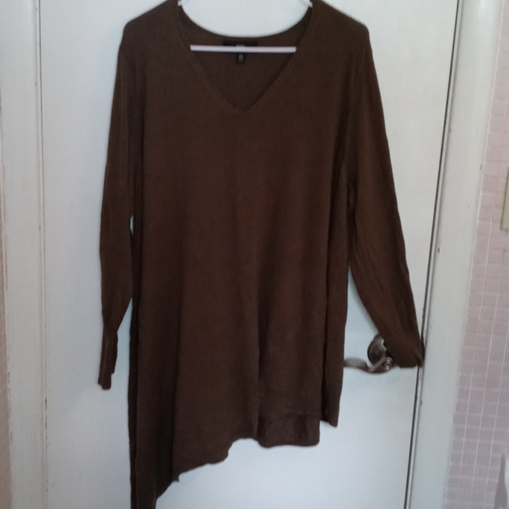 Asymmetrical Hem Olive Green Tunic Plus 2X Mossimo